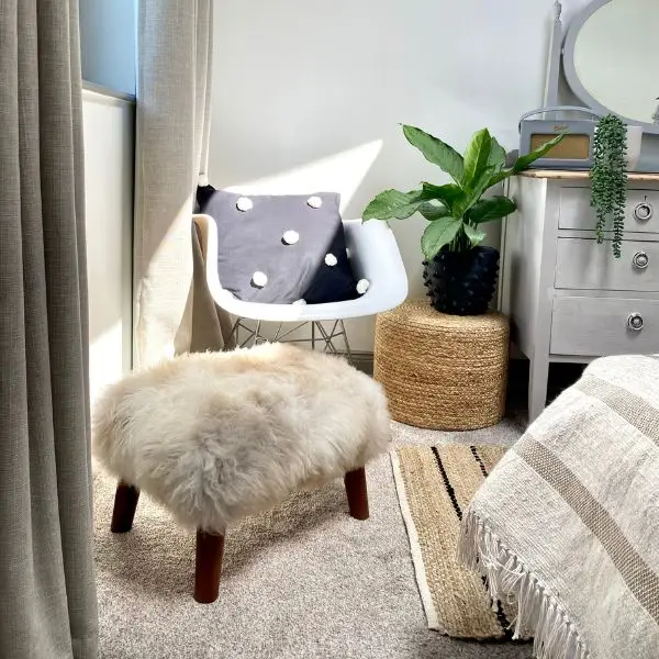 Marjorie Sheepskin Footstool