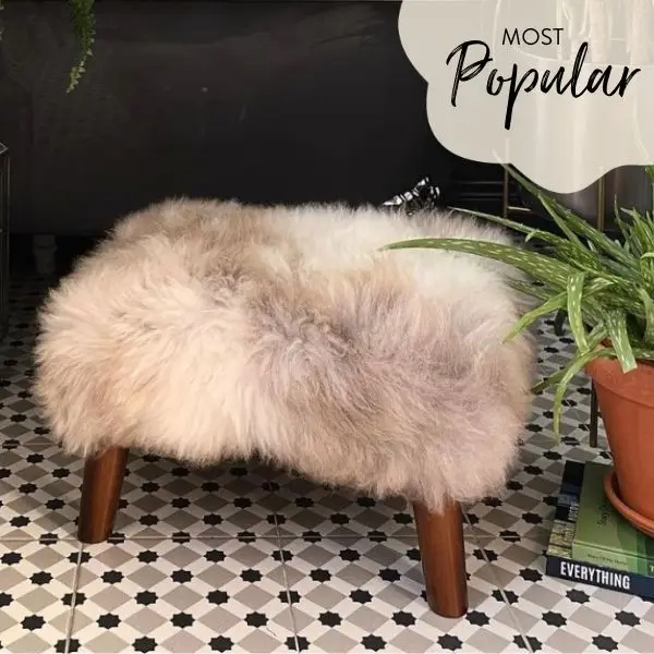 Marjorie Sheepskin Footstool