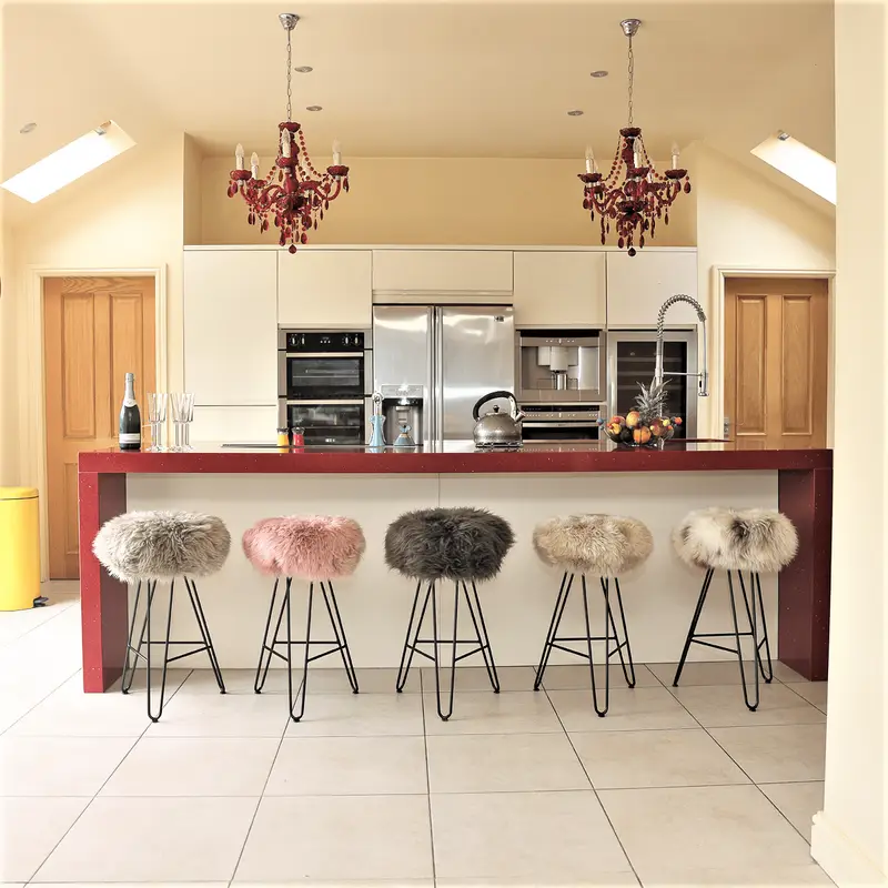 Georgie Sheepskin Kitchen Bar Stool