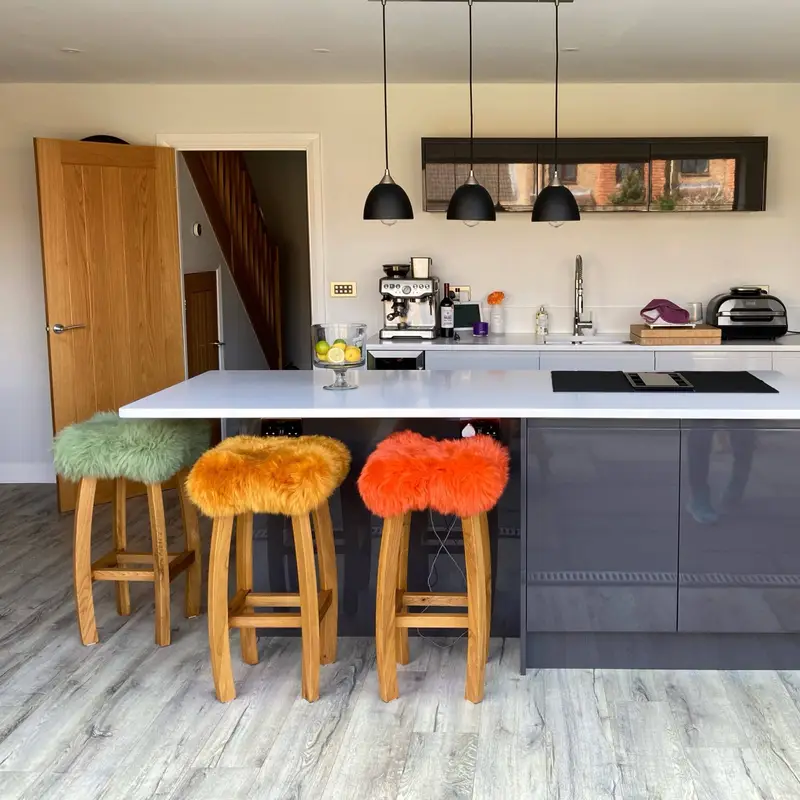 Gwyn rare Breed Sheepskin Bar Stool