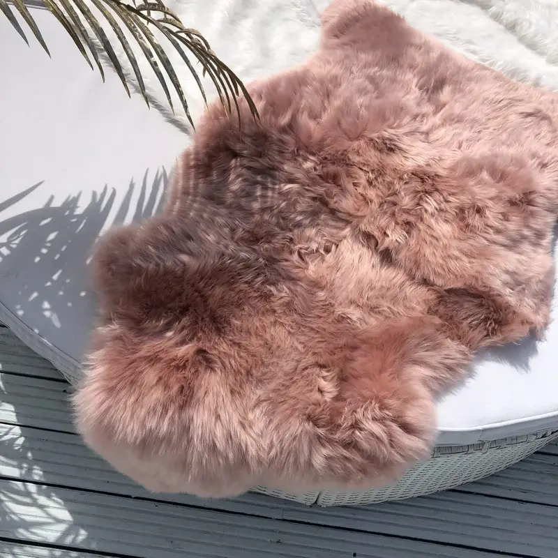Rug in Dusky Pink Lifestyle Sheepskin Rug in Dusky Pink