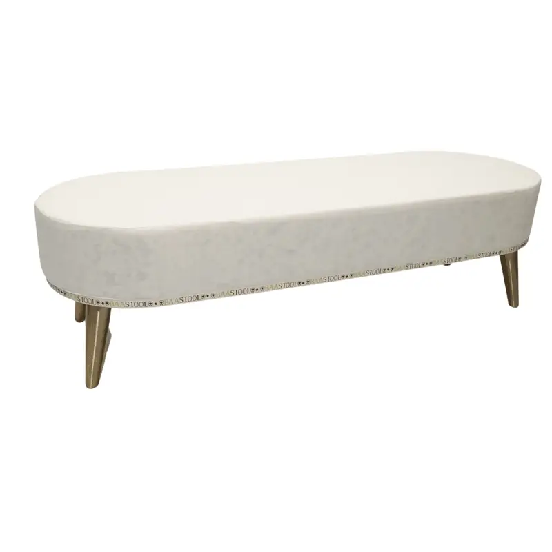 Gold Éclair Sheepskin Bench Bare