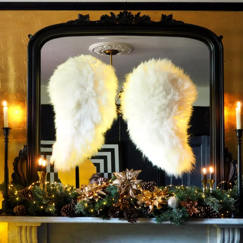 Sheepskin Christmas Angel Wings