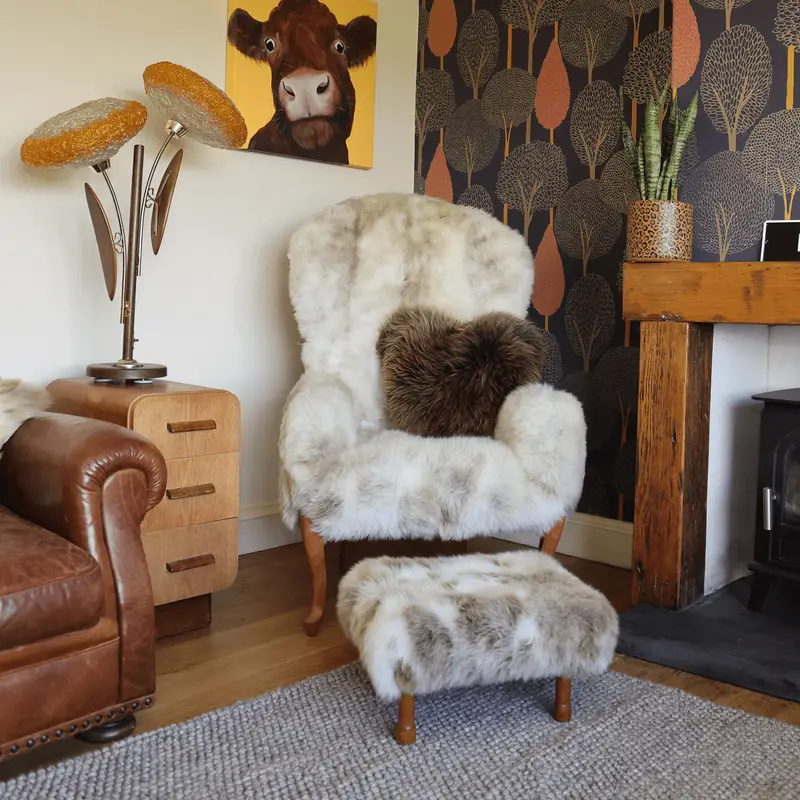 Nancy Sheepskin Armchair in Rare Breed