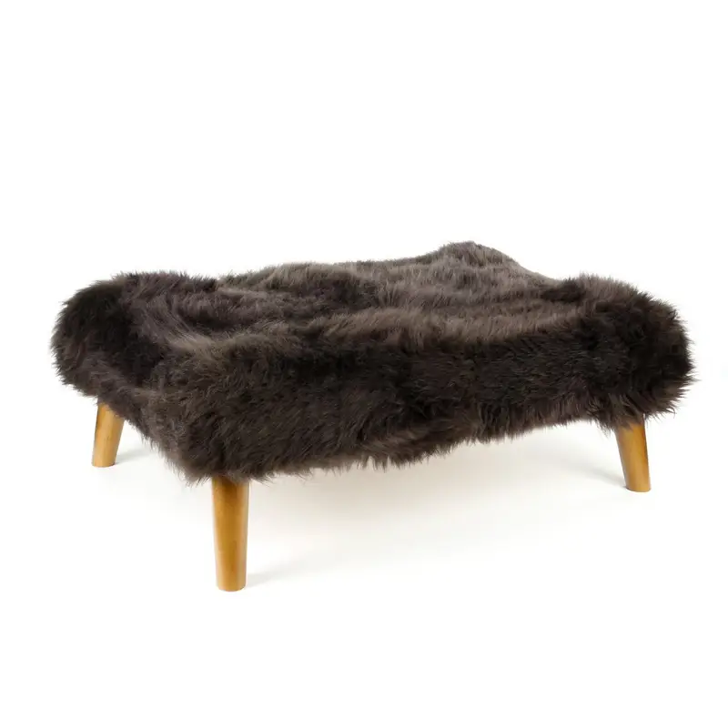Betty Marjorie Sheepskin Bench in Chocolate