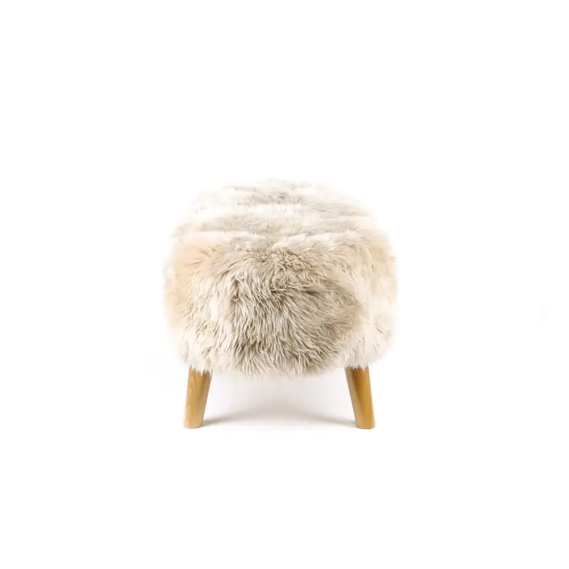 Mary Éclair Sheepskin Bench