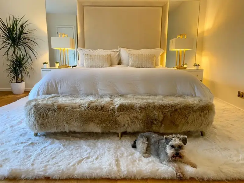 Bespoke Sheepskin Bench