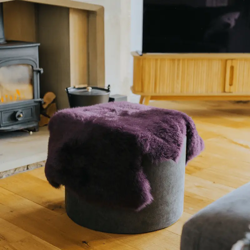 Aubergine Sheepskin Rug
