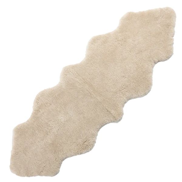 Double Sheepskin Rug in Oatmeal Boucle