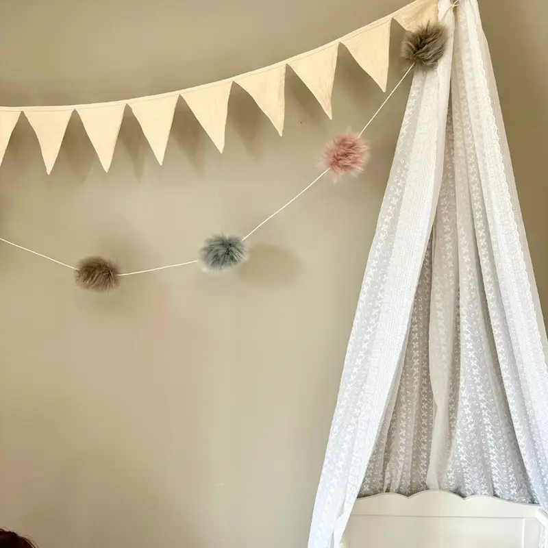 Sheepskin Pom Pom Garland Pastel