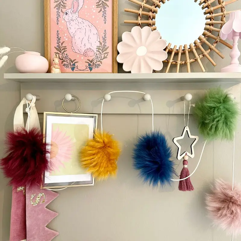 Sheepskin Pom Pom Garland