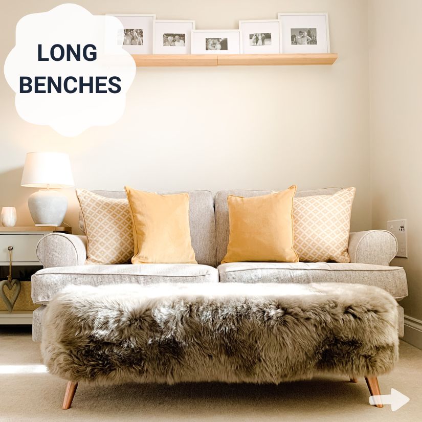 Long Sheepskin Benches Long Sheepskin Benches