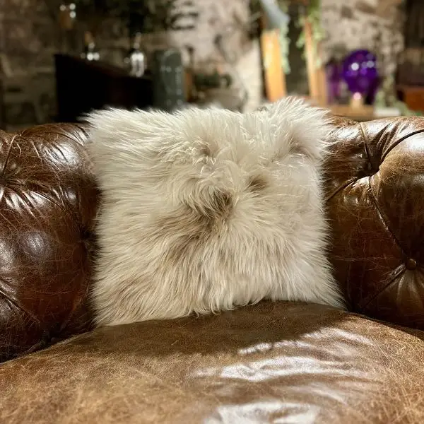 Square cushion in Rare Breed Square rare breed sheepskin cushion