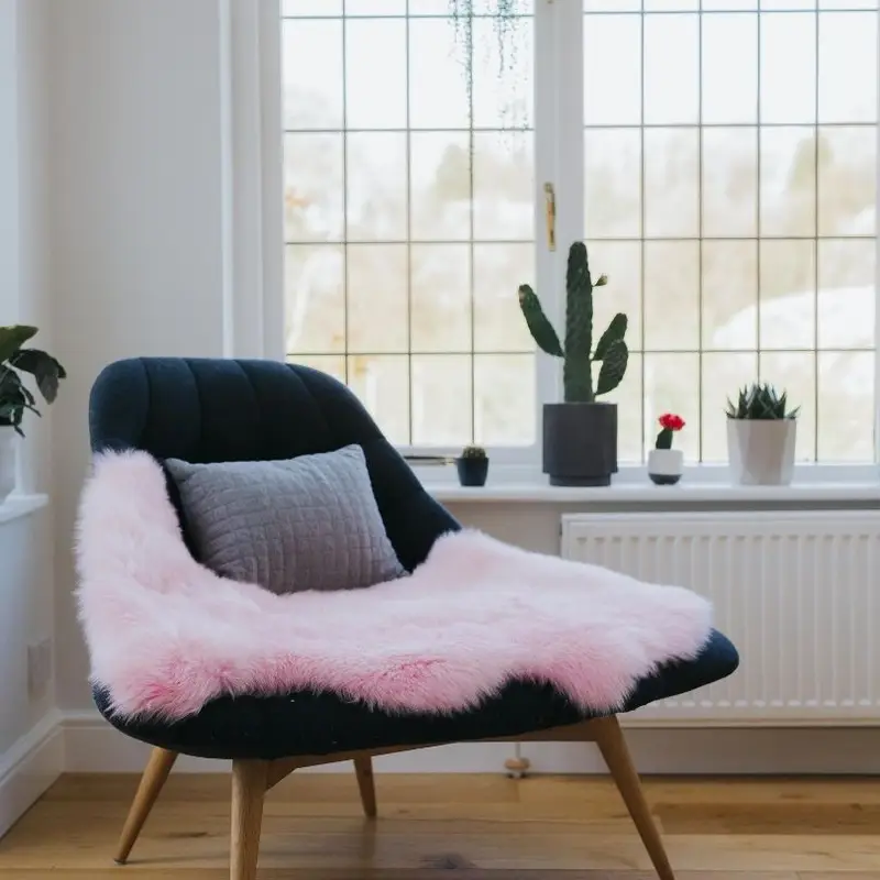 Baby Pink Sheepskin Rugs