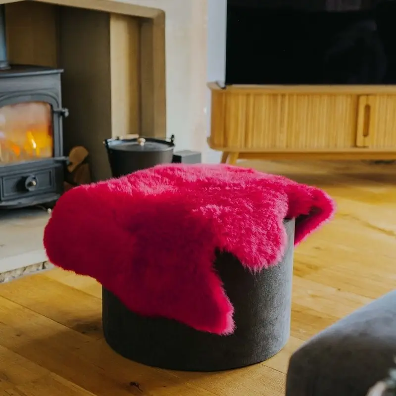 Fuchsia Sheepskin Rug
