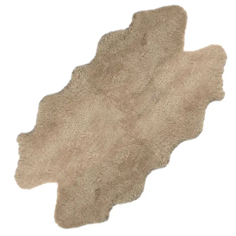 Quad Sheepskin Rug in Eggshell Boucle