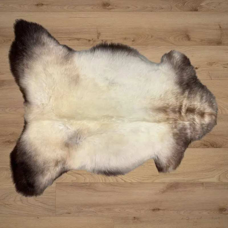 Torddu Badger Face Welsh Mountain Sheepskin Rug