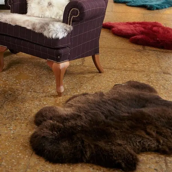 Sheepskin Rug in Chocolate