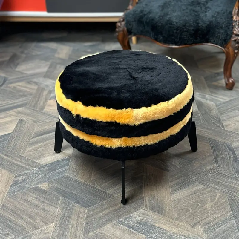 Bee Style sheepskin Footstool | Baa Stool