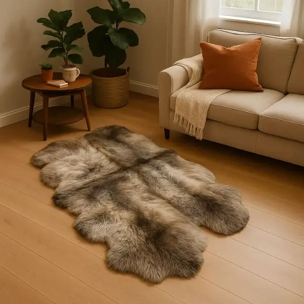 RBQ1 (3) British Rare Breed Sheepskin Quad Rug
