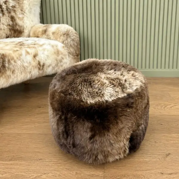 Large British Rare Breed Sheepskin Pouffe