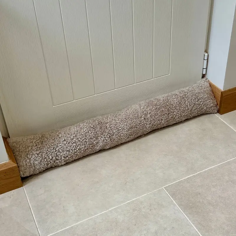 Ready Made Curly Sheepskin Draught Excluder