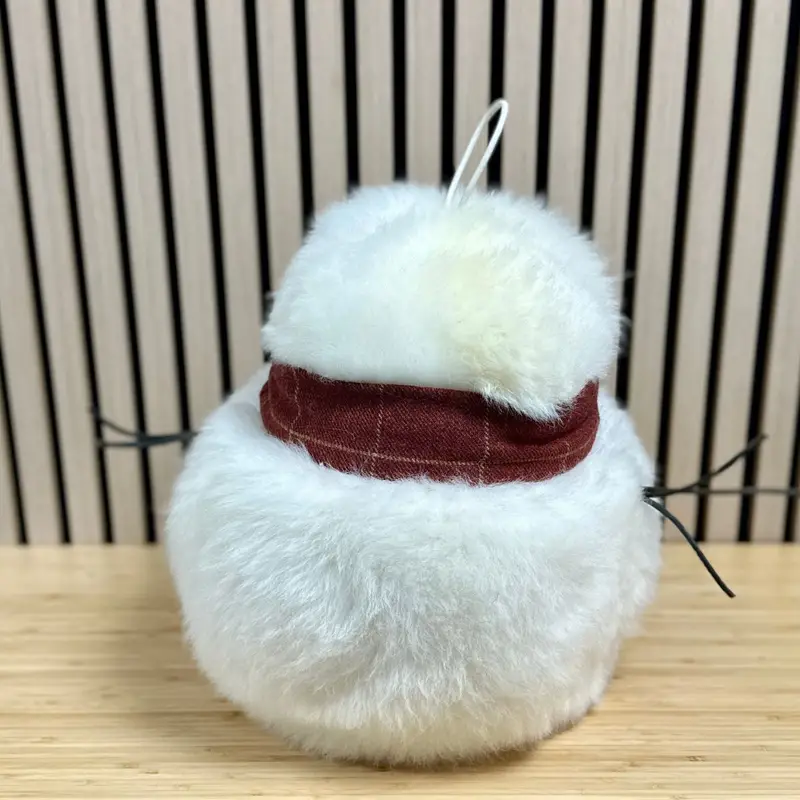 Softie the Sheepskin Snowman Doorstop - Image 4