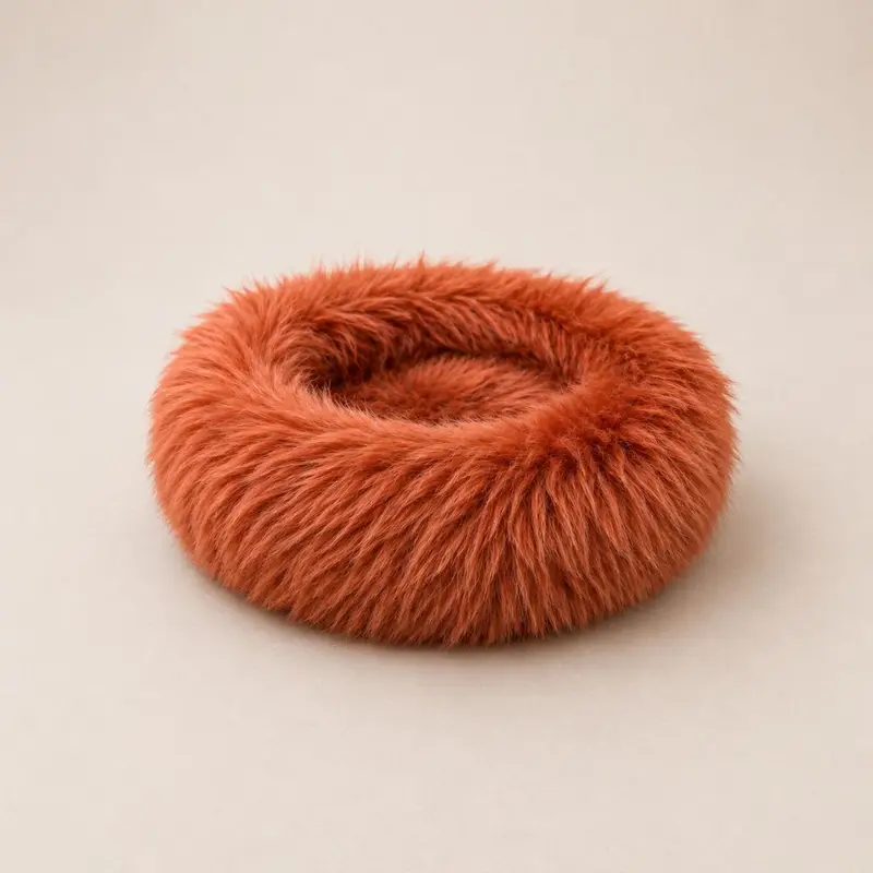 Sheepskin Pet Bed in Copper
