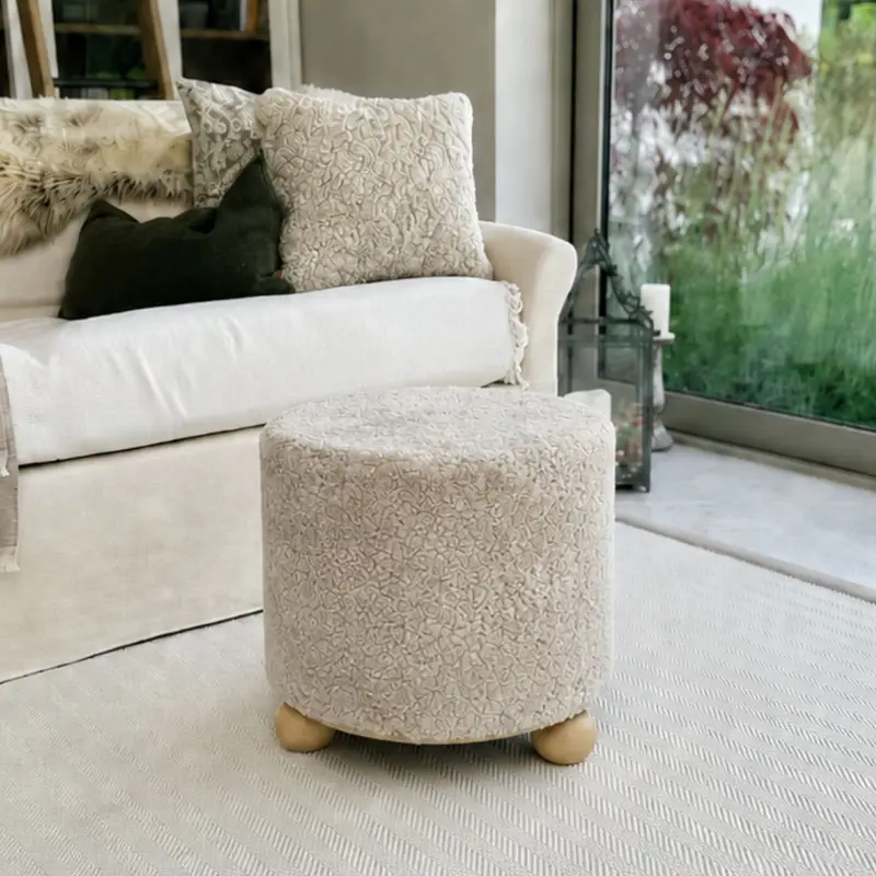 Shearling Sheepskin Stool - Image 2