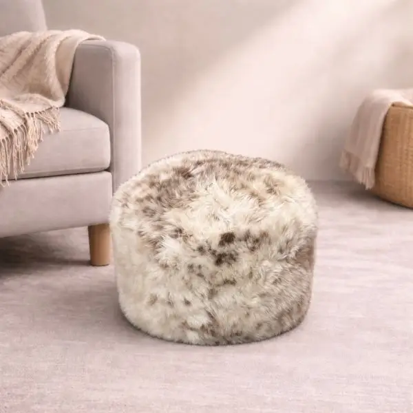 Large British Rare Breed Sheepskin Pouffe